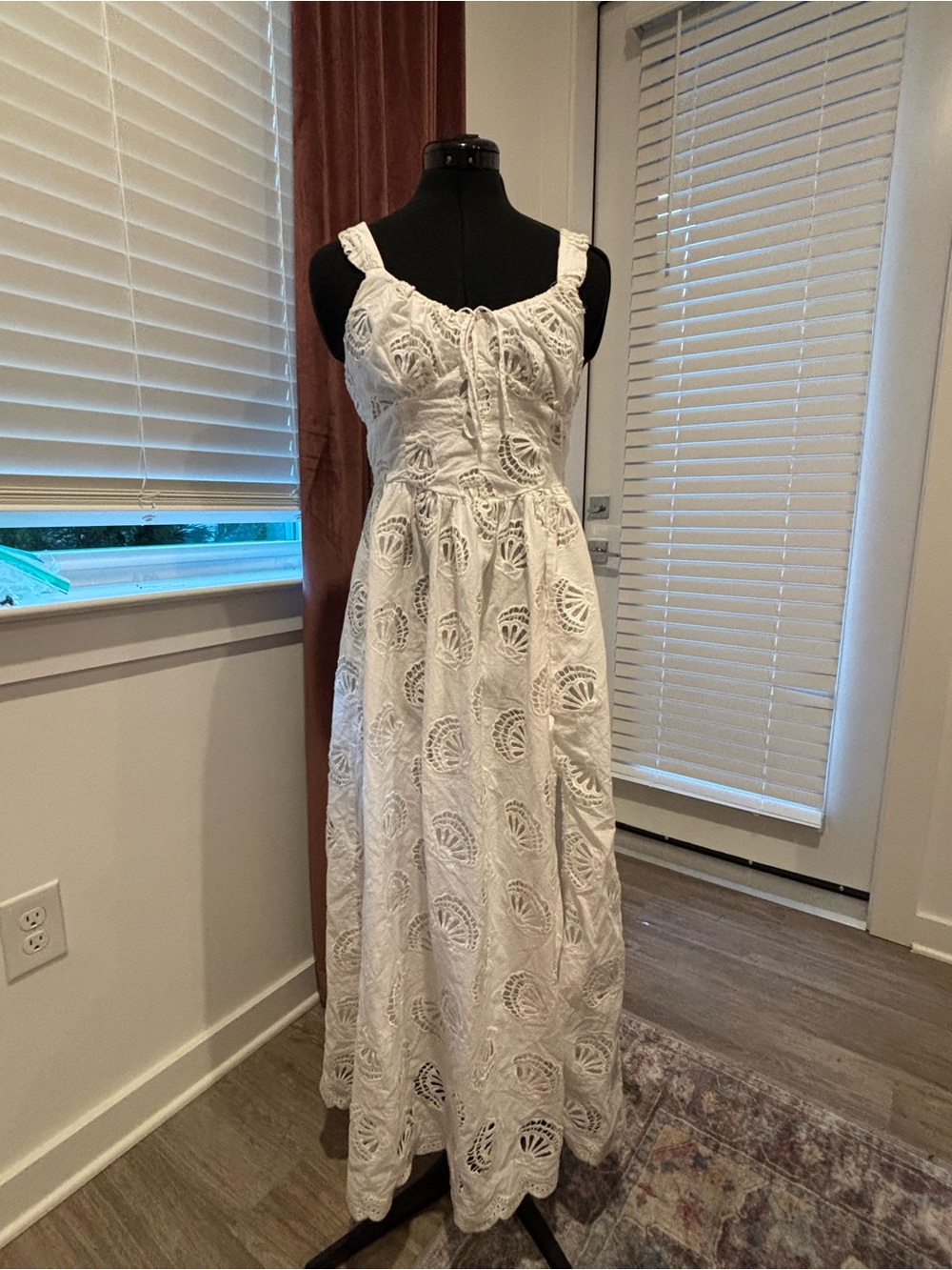 saltwater LUXE White Eyelet Maxi Dress
